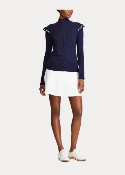 Suéter Ralph Lauren Ruffle-Trim Zip Golf Mulher 10247-XWIK